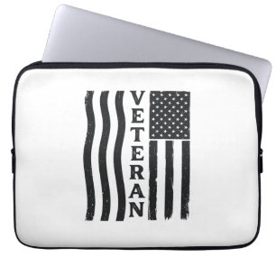 Housse Pour Ordinateur Portable Vêtement vétéran américain drapeau vintage vecteur