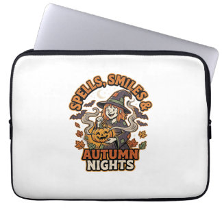 Housse Pour Ordinateur Portable Vibes de sorcière de citrouille d'Halloween