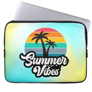 Housse Pour Ordinateur Portable Vibes d'été avec design de palmiers