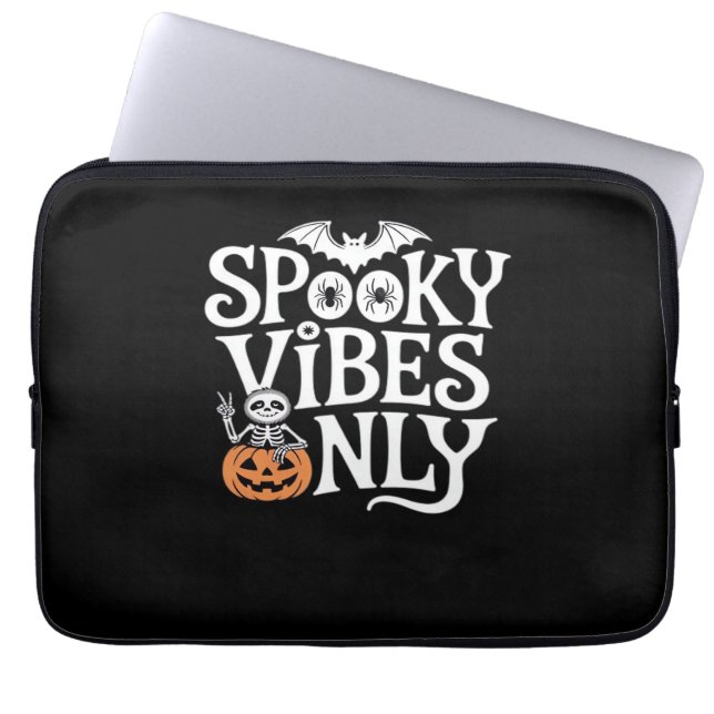 Housse Pour Ordinateur Portable Vibes éffrayantes uniquement Halloween Sloth T-Shi (Devant)