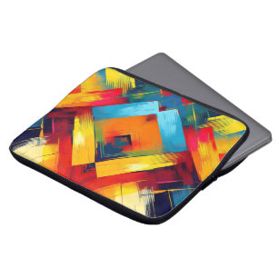 Housse Pour Ordinateur Portable Vibes vintages Dans Les Couleurs : Formes Géométri