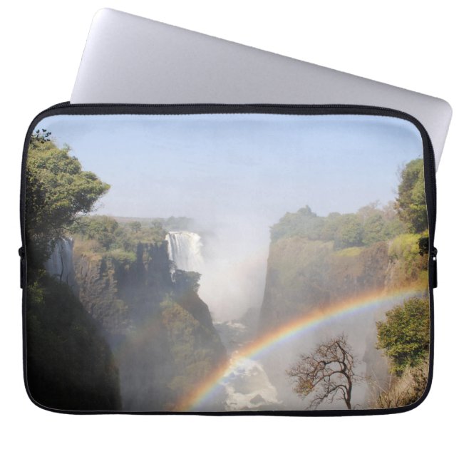 Housse Pour Ordinateur Portable Victoria Falls Rainbow Waterfall Photo (Devant)