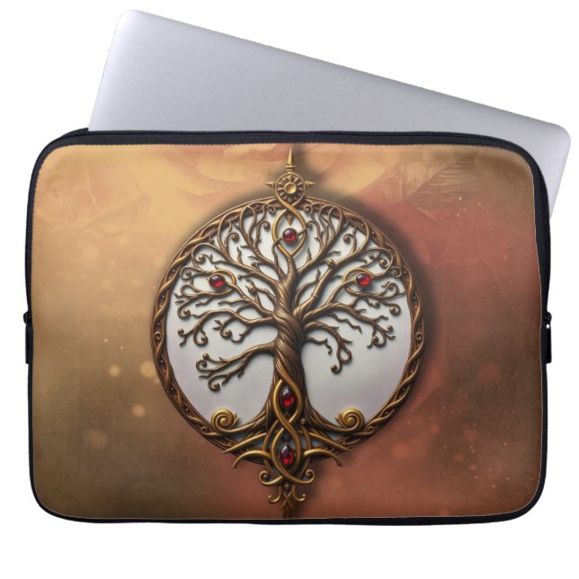 Housse Pour Ordinateur Portable Vie Mystique de l'Arbre (Devant)
