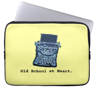 Housse Pour Ordinateur Portable Vieille école à la douille de coeur