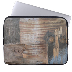Housse Pour Ordinateur Portable Vieux bois rustique et texture des ongles vieilles