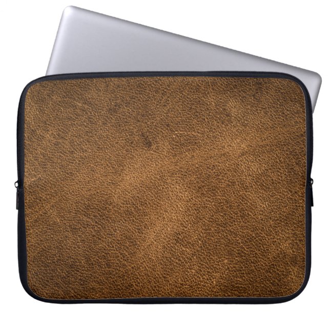 Housse Pour Ordinateur Portable Vieux cuir Brown : Arrière - plan texturé (Devant)