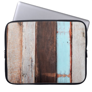 Housse Pour Ordinateur Portable Vieux murs en bois gris abstrait,, noir, blanc, ta