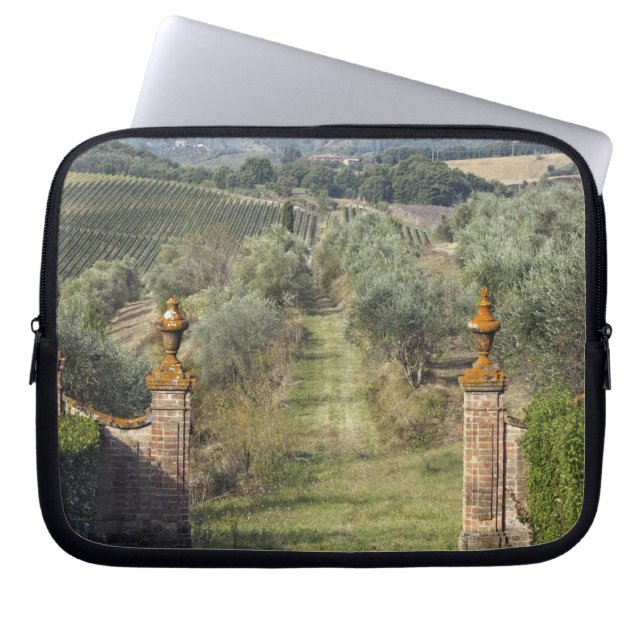 Housse Pour Ordinateur Portable Vignobles, Toscane, Italie (Devant)