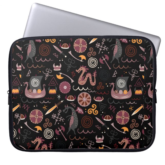 Housse Pour Ordinateur Portable Viking motif design graphique transparent (Devant)