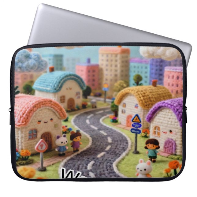 Housse Pour Ordinateur Portable Village Laineux  (Devant)
