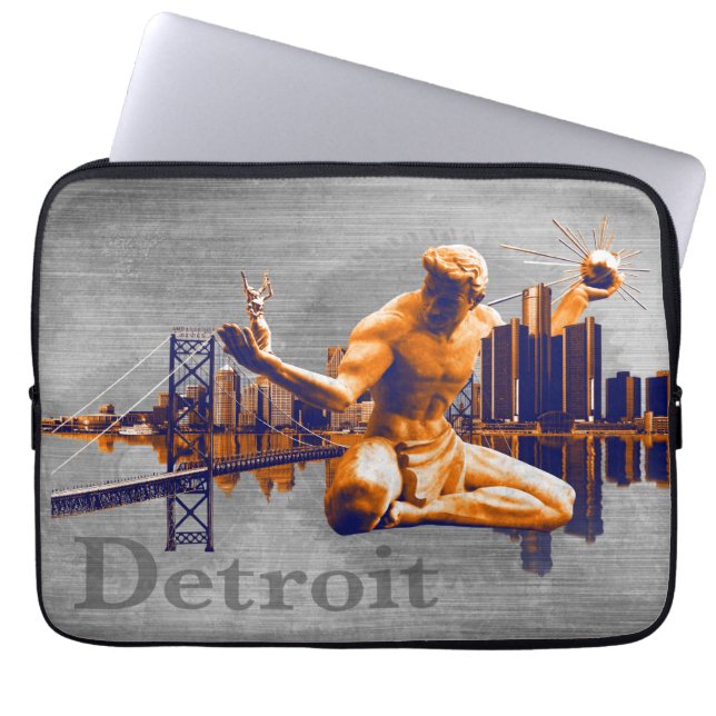Housse Pour Ordinateur Portable Ville de Detroit (Devant)