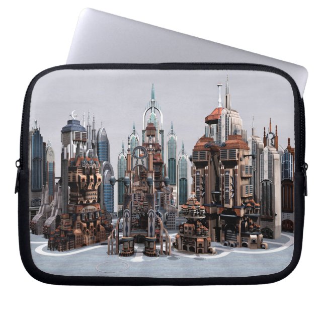 Housse Pour Ordinateur Portable Ville futuriste (Devant)