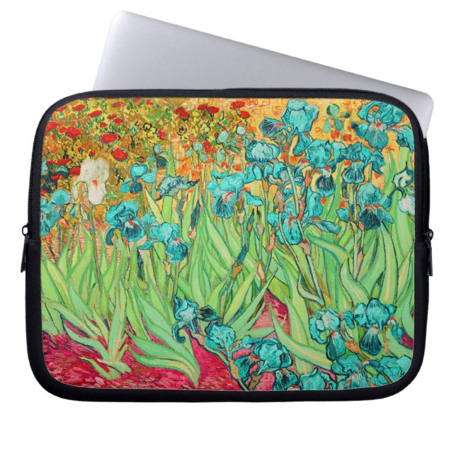 Housse Pour Ordinateur Portable Vincent van Gogh iris bleu-vert (Devant)