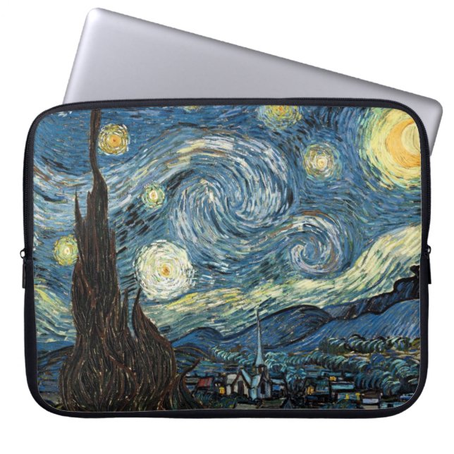 Housse Pour Ordinateur Portable Vincent van Gogh, Nuit étoilée (Devant)