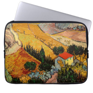 Housse Pour Ordinateur Portable Vincent van Gogh - Paysage, Maison et Laboureur