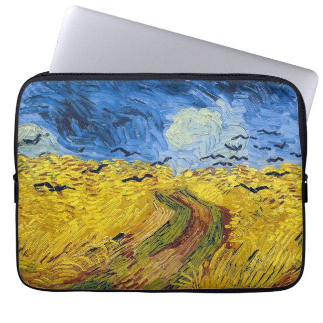Housse Pour Ordinateur Portable Vincent van Gogh - Wheatfield with Crows (Devant)
