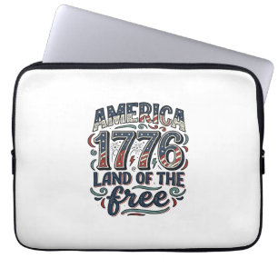 Housse Pour Ordinateur Portable Vintage America 1776 Terre de liberté conception d