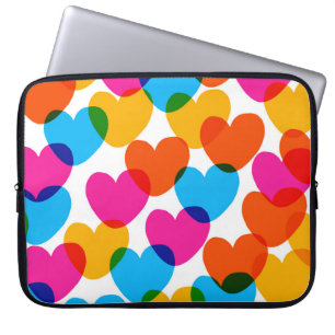 Housse Pour Ordinateur Portable Vintage coeur d'amour, amusant arrière - plan sans