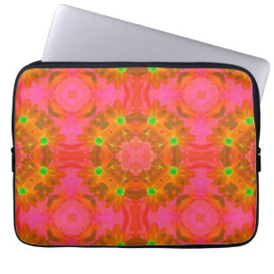 Housse Pour Ordinateur Portable Vintage coloré Floral Retro sans couture Abstrait