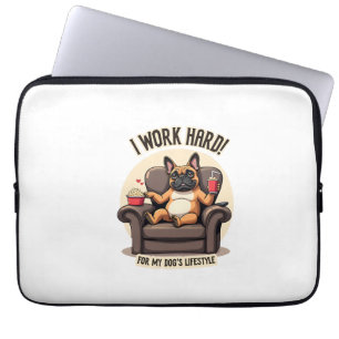 Housse Pour Ordinateur Portable Vintage I Travaille Dur pour le Style de Vie de Mo