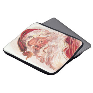Housse Pour Ordinateur Portable Vintage Noël Père Noël