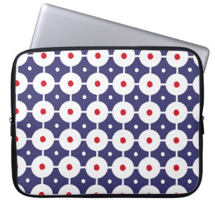 Housse Pour Ordinateur Portable vintage rétro retro cousu motif sans couture. Repo