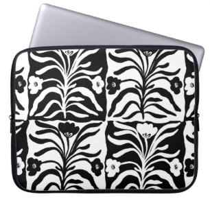 Housse Pour Ordinateur Portable Vintage sans couture dessinée à la main florale un