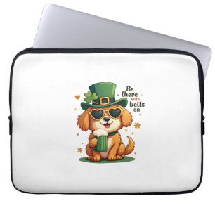 Housse Pour Ordinateur Portable Vintage Soyez Là Avec Des Cloches Sur Chien St Pat