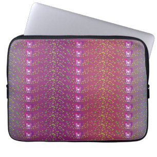 Housse Pour Ordinateur Portable Vintage Sunset Floral Violets fond d'écran motif