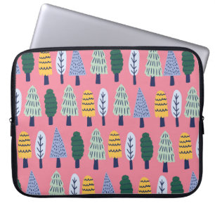 Housse Pour Ordinateur Portable vintages pins mignon arbres sans couture motif