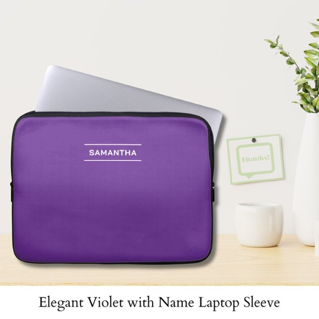 Housse Pour Ordinateur Portable Violet élégant avec le manteau d'ordinateur portab (Créateur téléchargé)