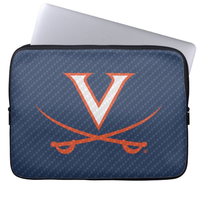 Housse Pour Ordinateur Portable Virginia Cavaliers Fibre de carbone (Devant)