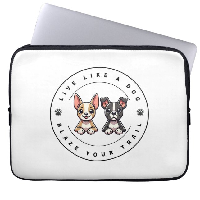 Housse Pour Ordinateur Portable Vis comme un chien Blaze Your Trail (Devant)