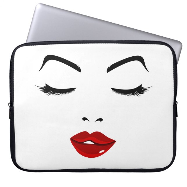Housse Pour Ordinateur Portable Visage élégant (Devant)