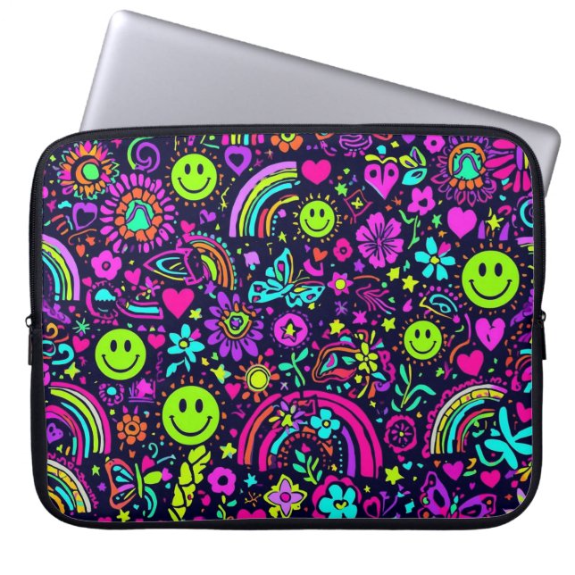 Housse pour ordinateur portable visage souriant ps (Devant)