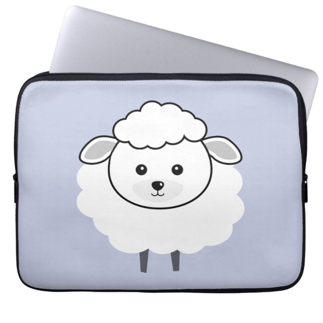 Housse Pour Ordinateur Portable Visage Wooly mignon d'agneau (Devant)