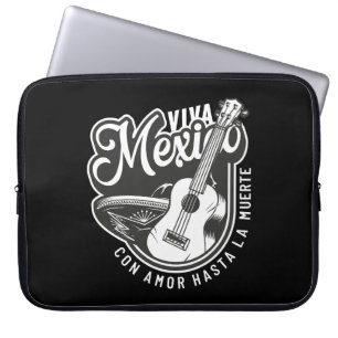 Housse Pour Ordinateur Portable Viva Mexico Party avec ma guitare