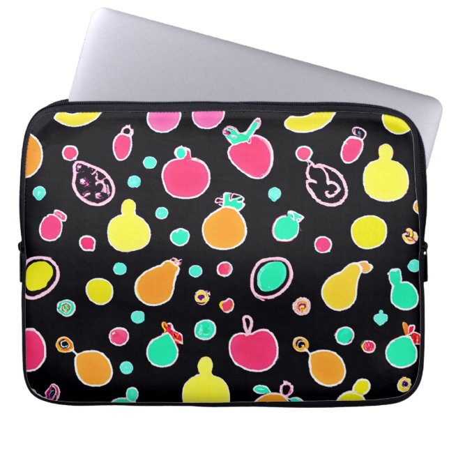 Housse Pour Ordinateur Portable Vivid Neon Motif fruité (Devant)