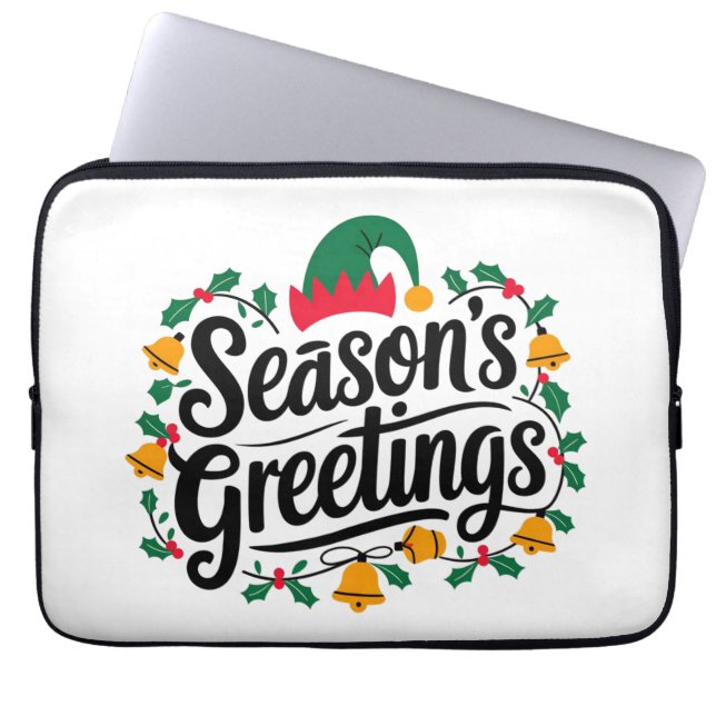 Housse Pour Ordinateur Portable Vœux de Noël (Devant)