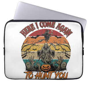 Housse Pour Ordinateur Portable Voici encore une fois Faucheuse Halloween Citrouil