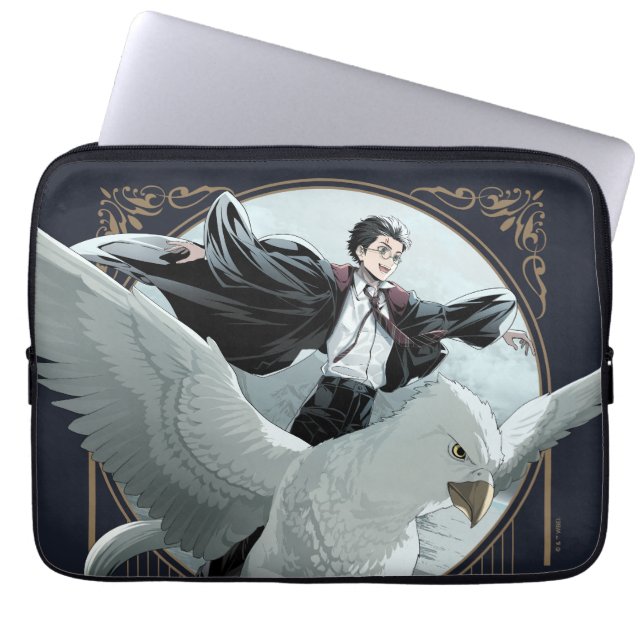 Housse Pour Ordinateur Portable Vol Anime HARRY POTTER™ avec Buckbeak (Devant)