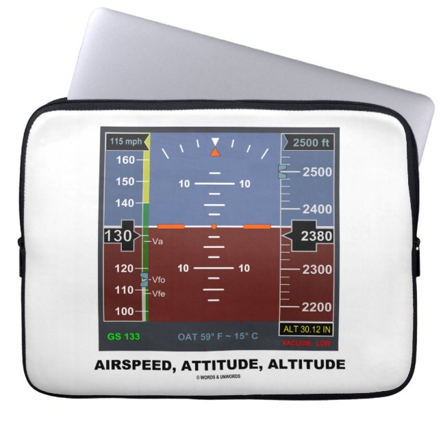 Housse Pour Ordinateur Portable Vol électronique EFIS d'altitude d'attitude de (Devant)
