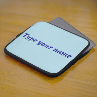 Housse Pour Ordinateur Portable Votre nom sur housse d'ordinateur portable bleu cl