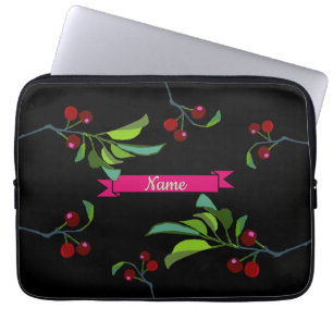 Housse Pour Ordinateur Portable Votre Nom Trois Cerises Membre