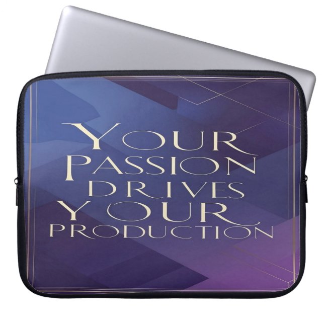 Housse Pour Ordinateur Portable Votre passion motive votre production (Devant)
