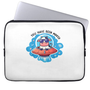 Housse Pour Ordinateur Portable Vous Avez Été Moo'ed Mooed Cow Moo-Ed Space Drôle