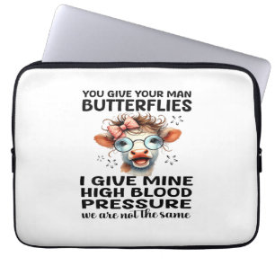 Housse Pour Ordinateur Portable Vous Donnez À Votre Homme Des Papillons Que Je Don