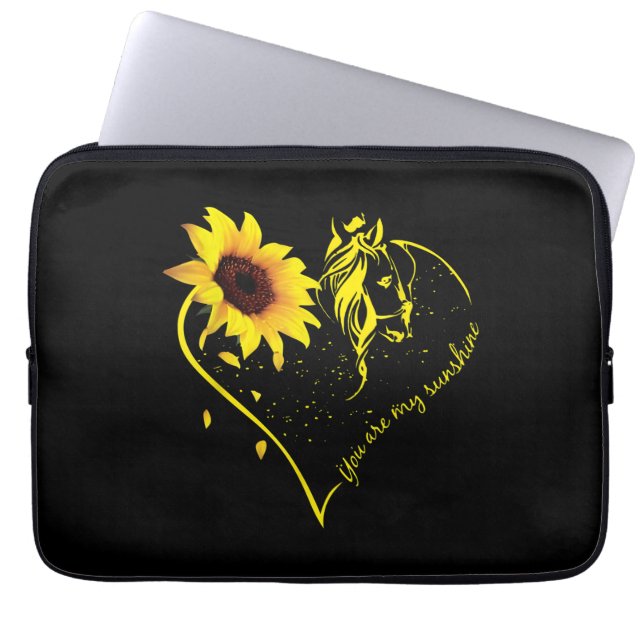 Housse Pour Ordinateur Portable Vous Êtes Mon Sunshine Tournesol Et Cheval (Devant)