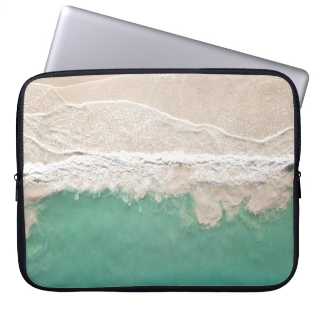 HOUSSE POUR ORDINATEUR PORTABLE VUE AÉRIENNE DE LA MER (Devant)