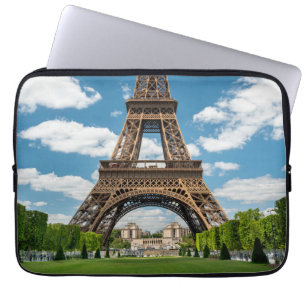 Housse Pour Ordinateur Portable Vue de la Tour Eiffel depuis le parc public Champ